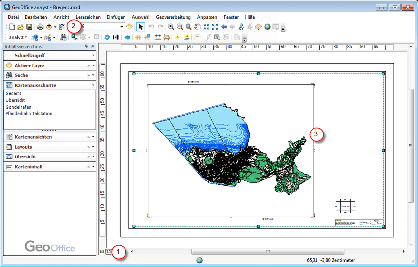 Layout-Ansicht Layout-Ansicht