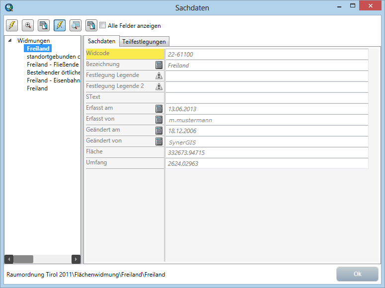 Sachdaten – Info Sachdaten – Info