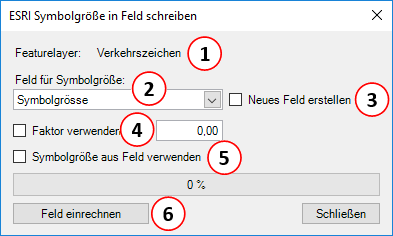Esri-Symbolgröße in Feld schreiben Esri-Symbolgröße in Feld schreiben