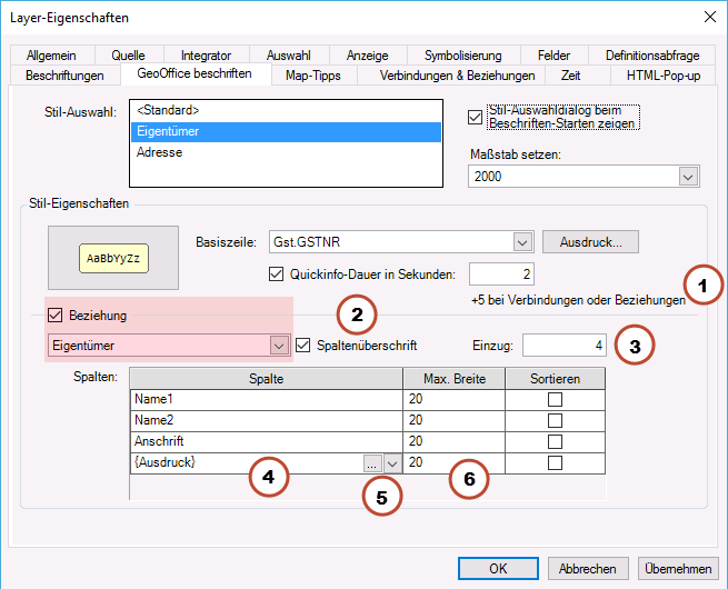 GOBeschriftenBeziehung