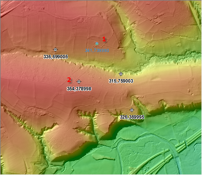 Verhalten des Werkzeugs "Raster Info" in der Karte Verhalten des Werkzeugs "Raster Info" in der Karte