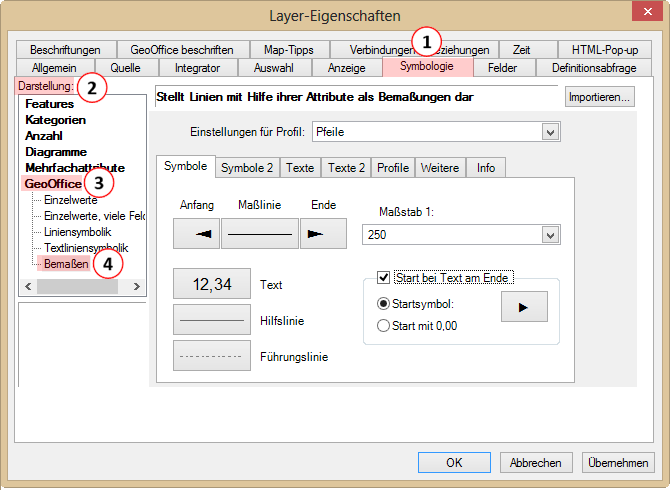 Dialog: Layer-Eigenschaften - Reiter Symbologie
