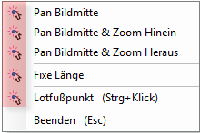 Kontextmenüfunktionen