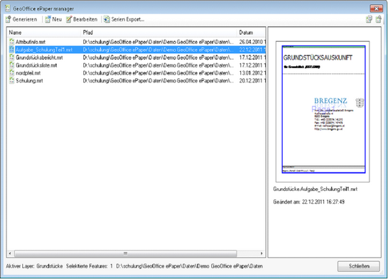 GeoOffice ePaper manager GeoOffice ePaper manager