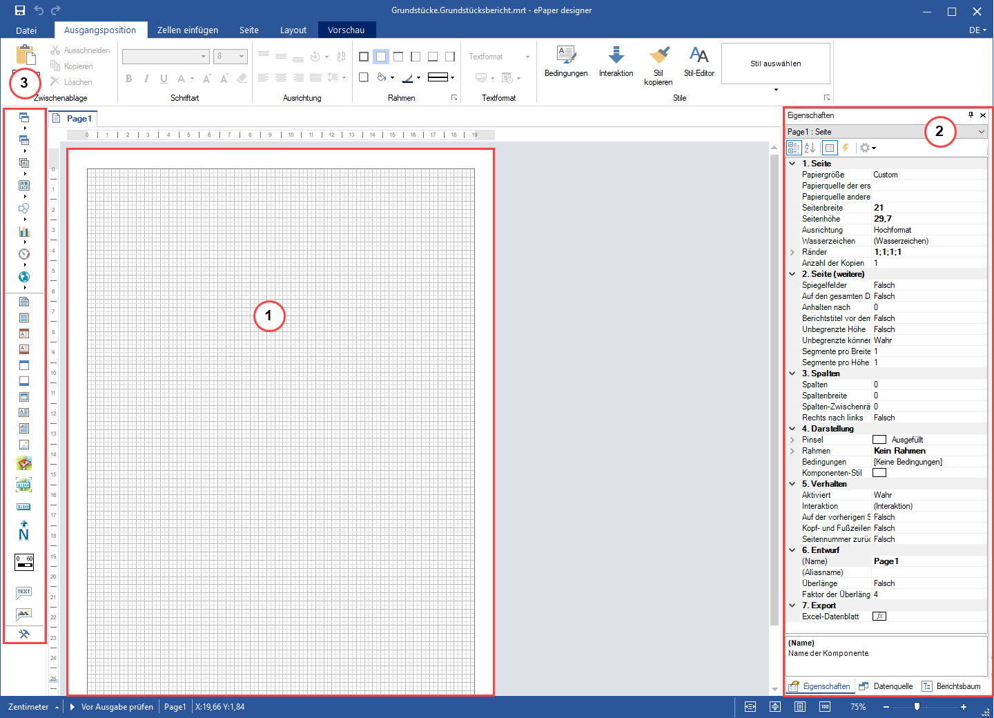 Aufbau GeoOffice ePaper designer