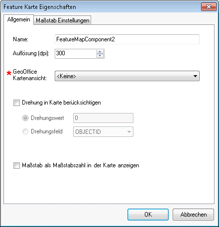FeatureMap Eigenschaften – Allgemein FeatureMap Eigenschaften – Allgemein