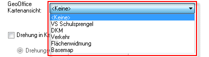GeoOffice Kartenansicht definieren