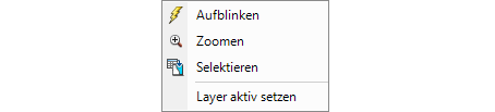 Kontextmenü Feature Fenster: Layer