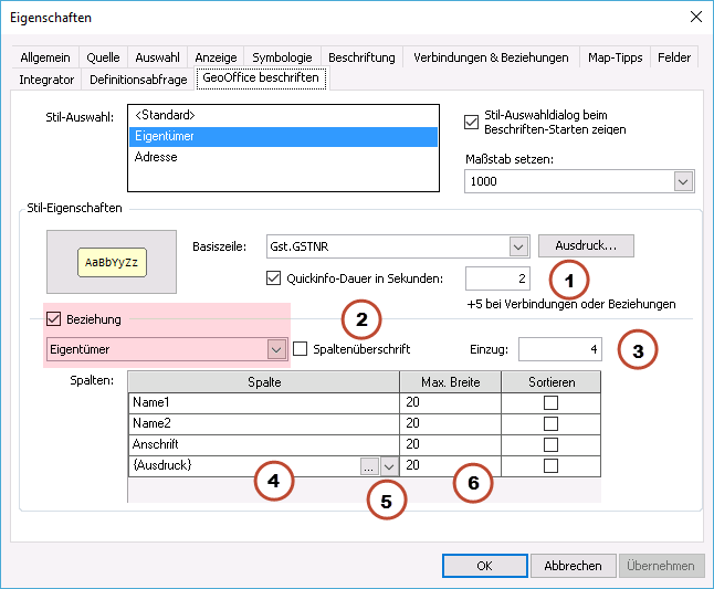 GOBeschriftenBeziehung