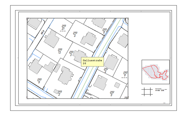 Layoutansicht mit Layoutvorlage Layoutansicht mit Layoutvorlage