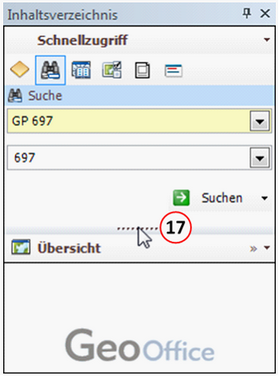 Schnellzugriff erweiterte Anzeige