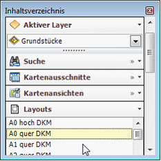 Funktionsgruppe Layouts