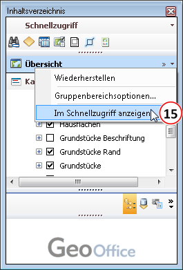 Funktionsgruppe > Schnellzugriff