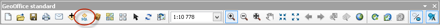 Werkzeugleiste GeoOffice standard mit Abfragelayer-Funktion Werkzeugleiste GeoOffice standard mit Abfragelayer-Funktion