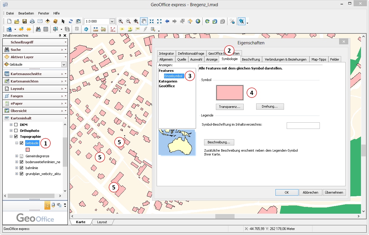 Layer – Symboligie - Darstellung