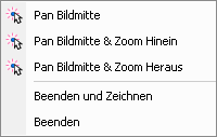 Kontextmenü während Fläche messen Kontextmenü während Fläche messen