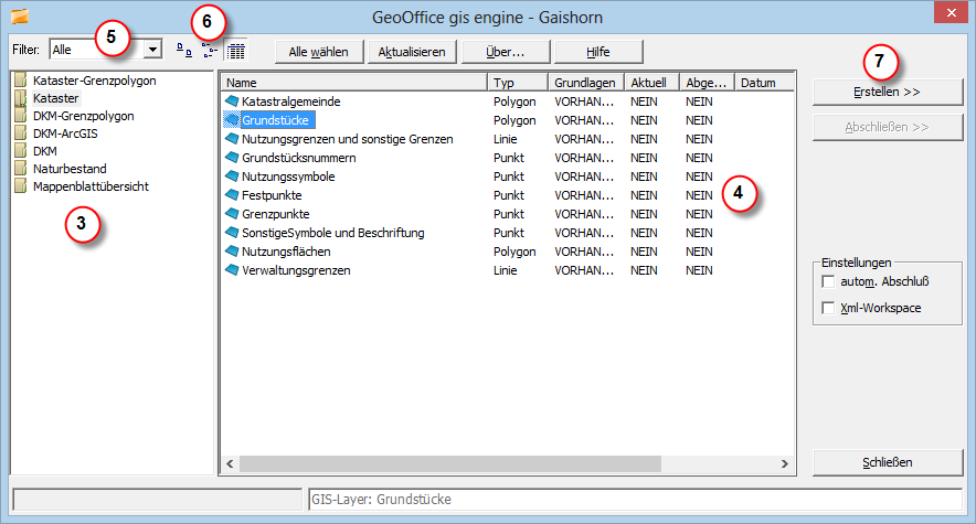 Oberfläche: gis engine