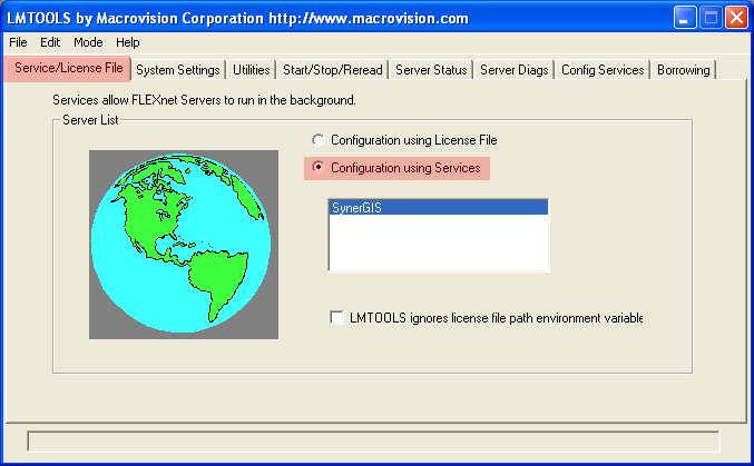 Lizenzmanager – Register Service/License File