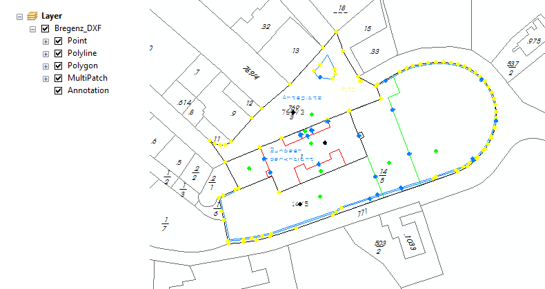 Darstellung von DXF-Daten als DXF-Gruppenlayer Darstellung von DXF-Daten als DXF-Gruppenlayer