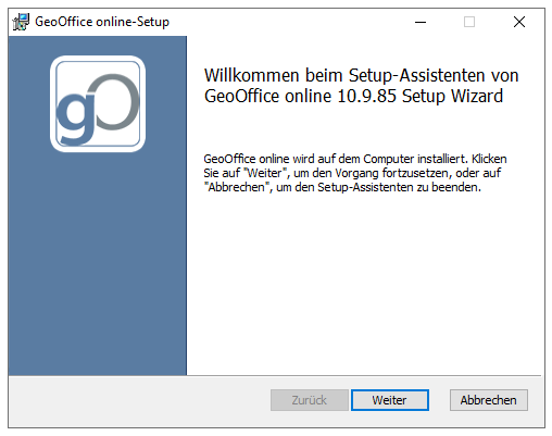GeoOffice online Setup - Willkommen GeoOffice online Setup - Willkommen