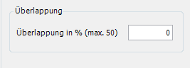Überlappung angeben