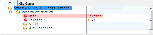 Konfiguration - Name der Importdefinition