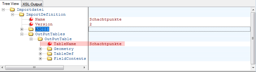 Konfiguration – Attribut Tablename