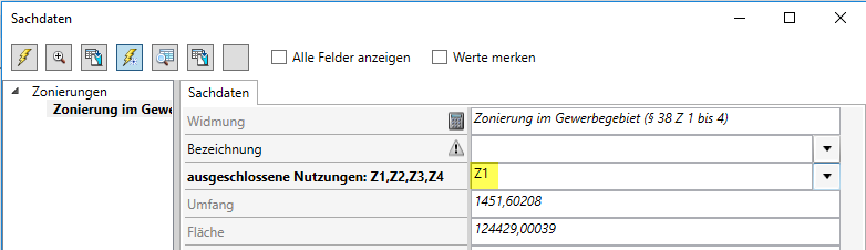 Sachdatendialog Zonierungen seit 10.5.2