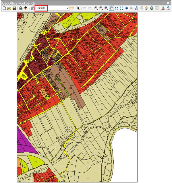 Maßstab 1:5000 einstellen