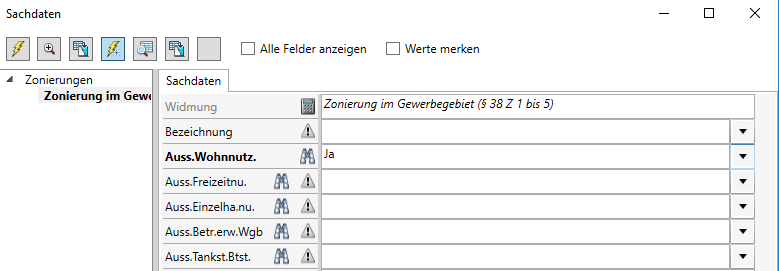 Sachdatendialog Zonierungen vor 10.5.2