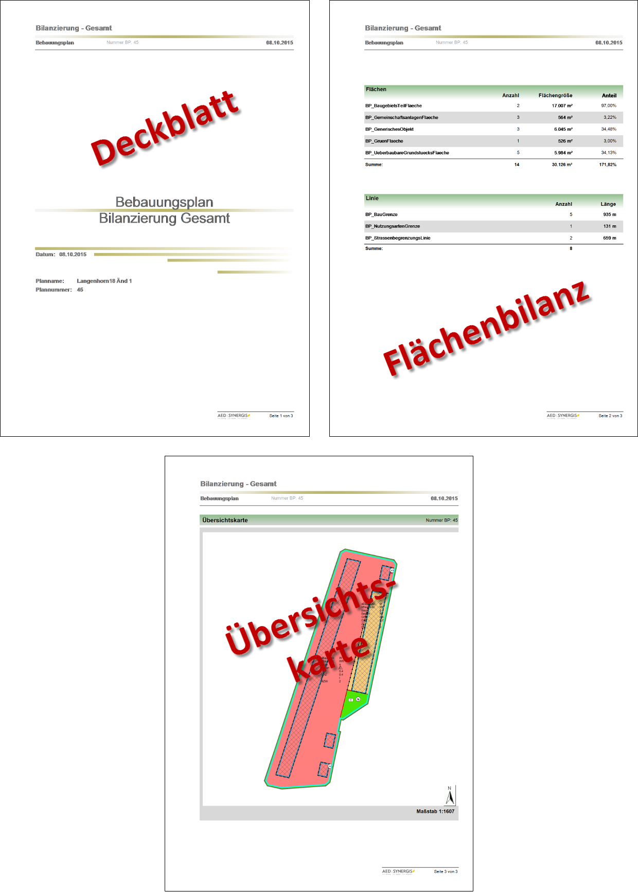  Beispielbericht Flächenbilanz: Bebauungsplan gesamt