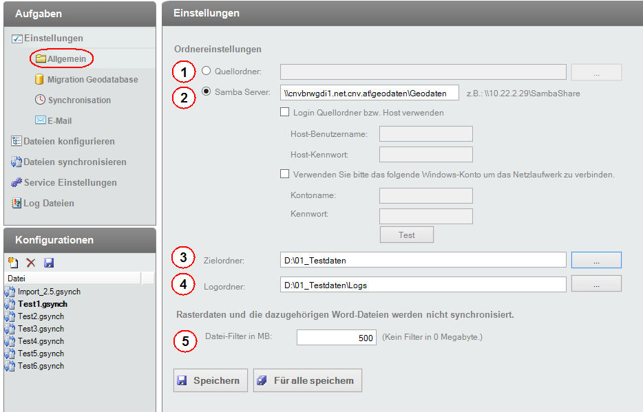 Einstellungen Allgemein