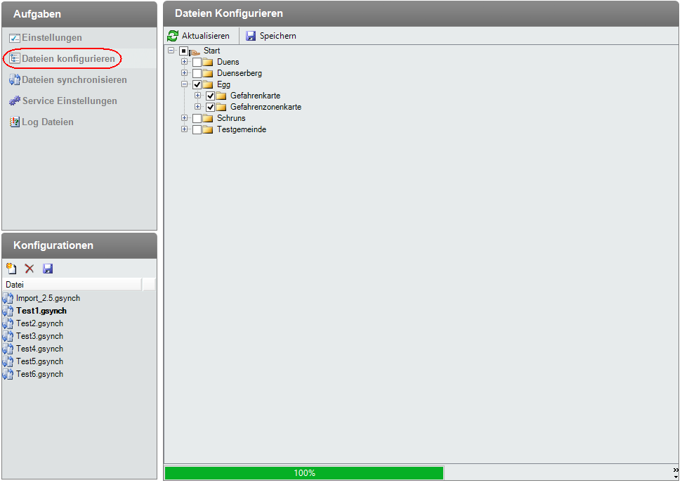 Dateien konfigurieren