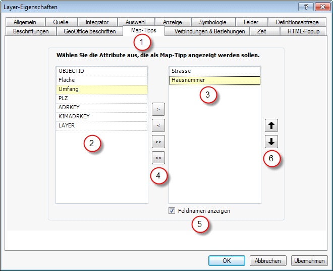 Layer-Eigenschaften/Map-Tipps