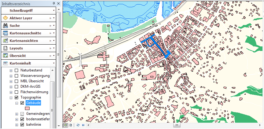 Gebäude mit Einzelsymboldarstellung Gebäude mit Einzelsymboldarstellung