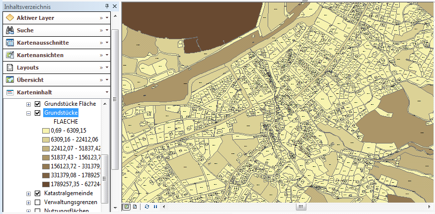 Darstellung mit abgestuften Farben Darstellung mit abgestuften Farben