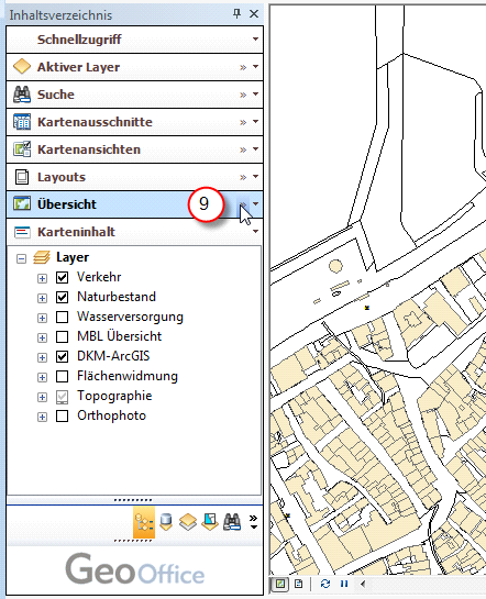 Funktionsgruppe öffnen (Doppelpfeil nach rechts)