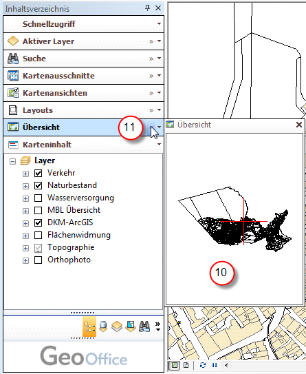 Funktionsgruppe schließen (Doppelpfeil nach links)