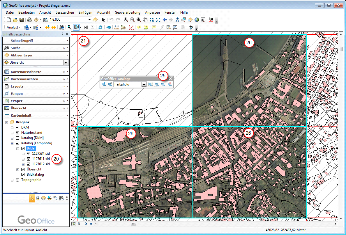 Daten über zuvor selektierte Polygone laden. Daten über zuvor selektierte Polygone laden.