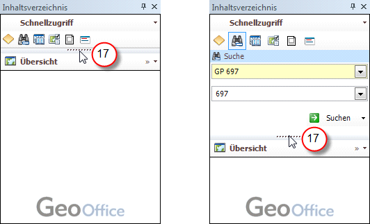 Schnellzugriff-Symbol Schnellzugriff erweiterte Anzeige Schnellzugriff-Symbol Schnellzugriff erweiterte Anzeige
