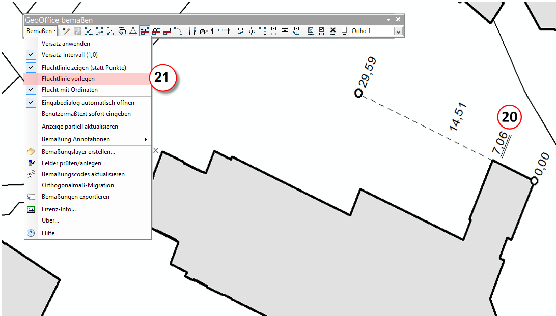 Zweiter Punkt – Endmaß wird automatisch erzeugt Zweiter Punkt – Endmaß wird automatisch erzeugt