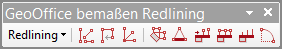 Werkzeugleiste GeoOffice bemaßen Redlining