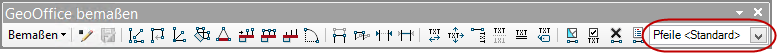 Werkzeugleiste GeoOffice bemaßen – Profil einstellen