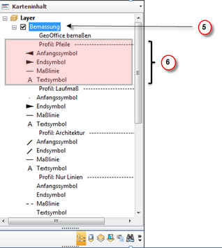Inhaltsverzeichnis mit Bemaßungslayer