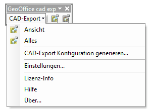 Werkzeugleiste GeoOffice cad export