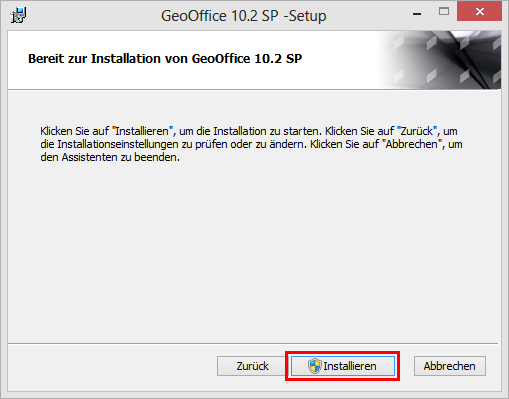 GeoOffice cad export Setup  -  Installieren