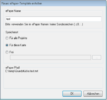 Neues ePaper-Template erstellen