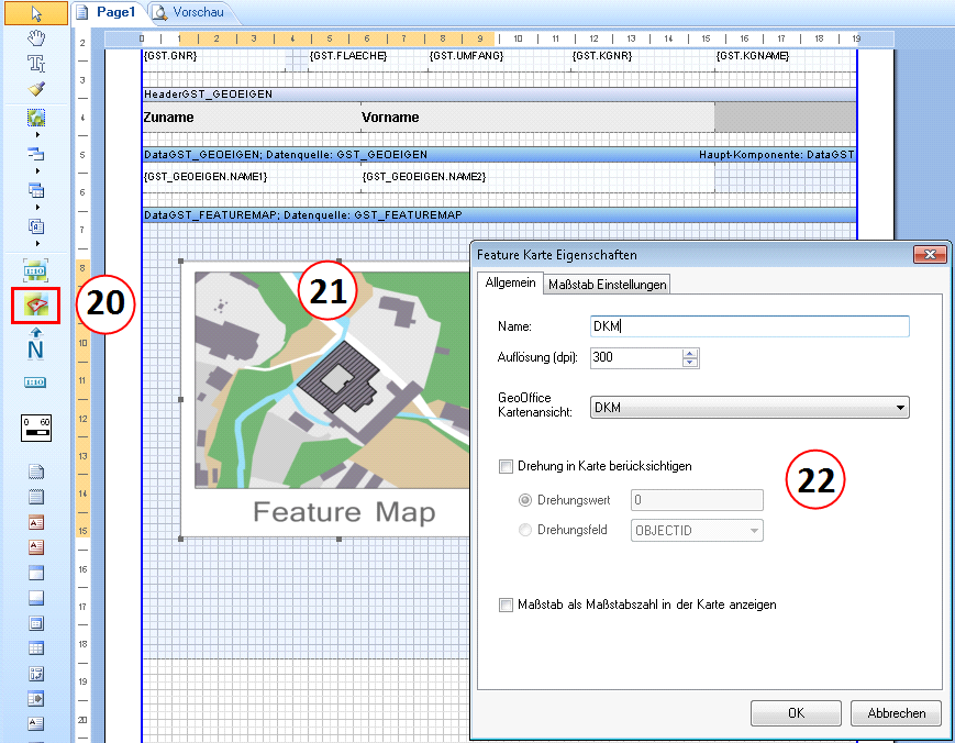 Feature-Karte einfügen