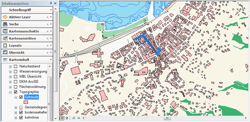 Gebäude mit Einzelsymboldarstellung Gebäude mit Einzelsymboldarstellung
