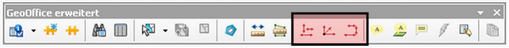 Werkzeugleiste: GeoOffice erweitert mit Redlining Bemaßung